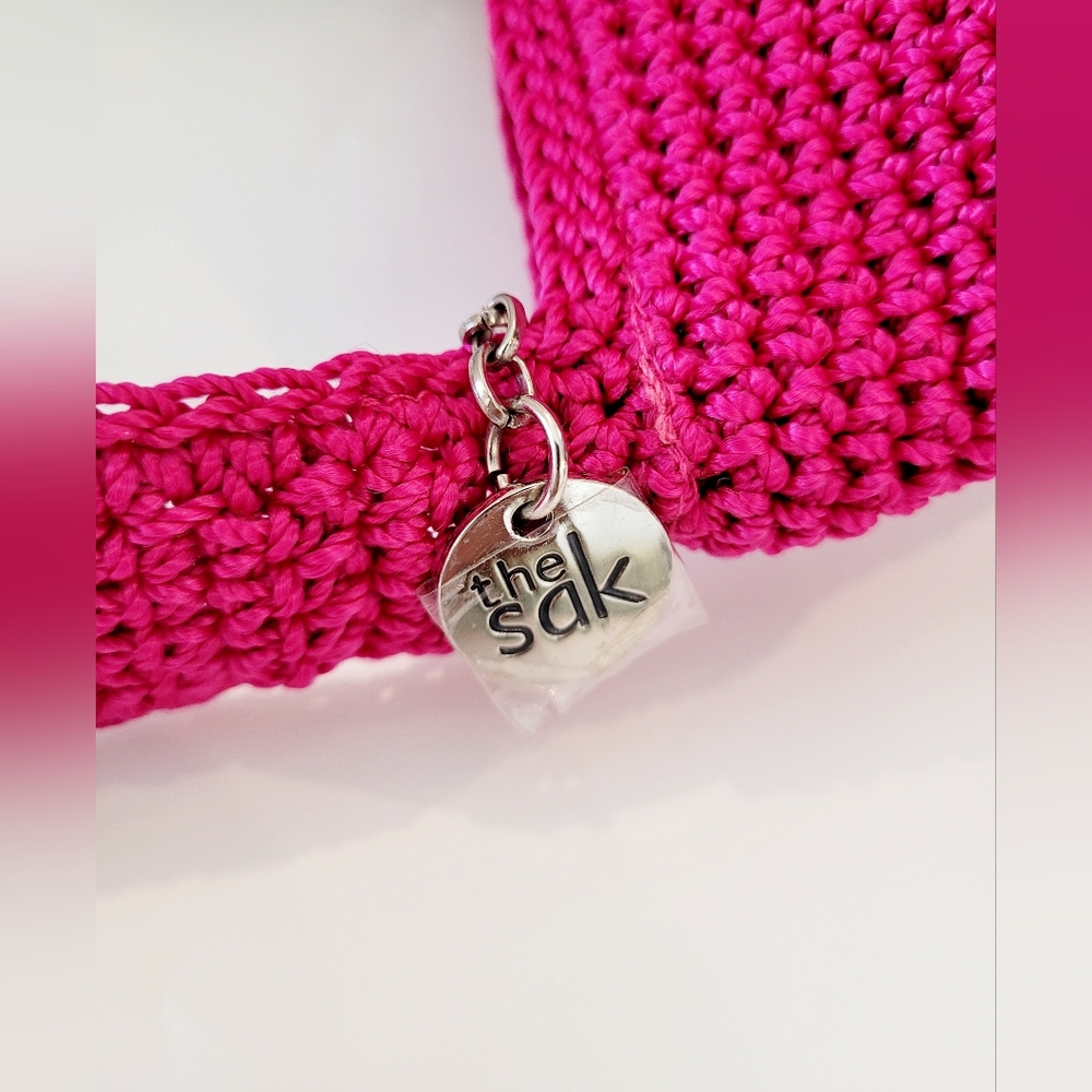 The Sak Fuchsia Hand-Crocheted Vegan Shoulder Bag - Picture 5 of 5